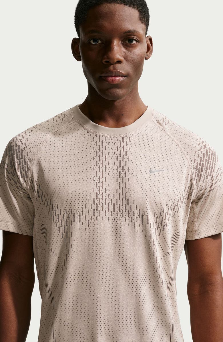 Nike Stride Dri-FIT ADV Short-Sleeve Running Top, Alternate, color, Cream/ Mink Brown