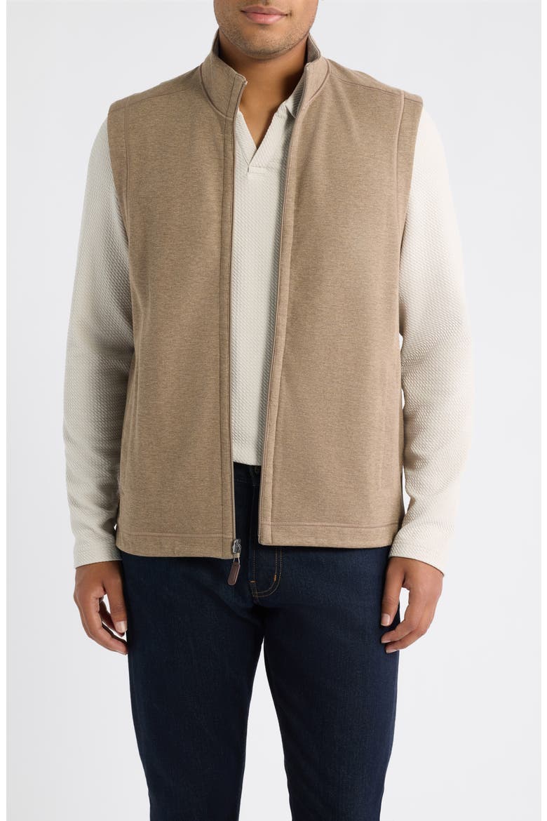Icon Reversible Knit Cotton Blend Vest, Main, color, OATMEAL/ LIGHT GRAY