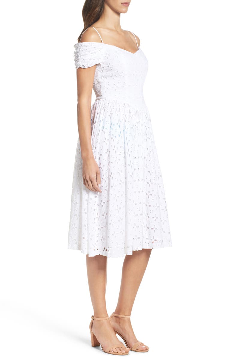 Chetta B Off the Shoulder Midi Dress, Alternate, color,