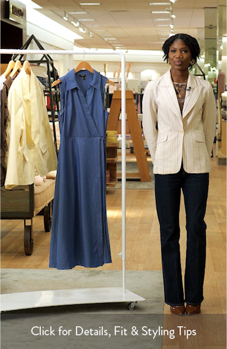 Pleated Faux Wrap Dress, sales video thumbnail