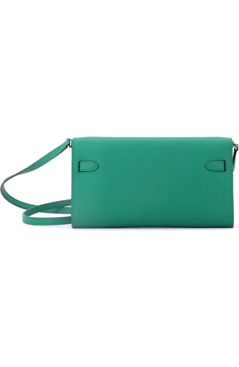 Pre-Owned Hermes Kelly To Go Wallet Epsom, Alternate, color, Vert Jade