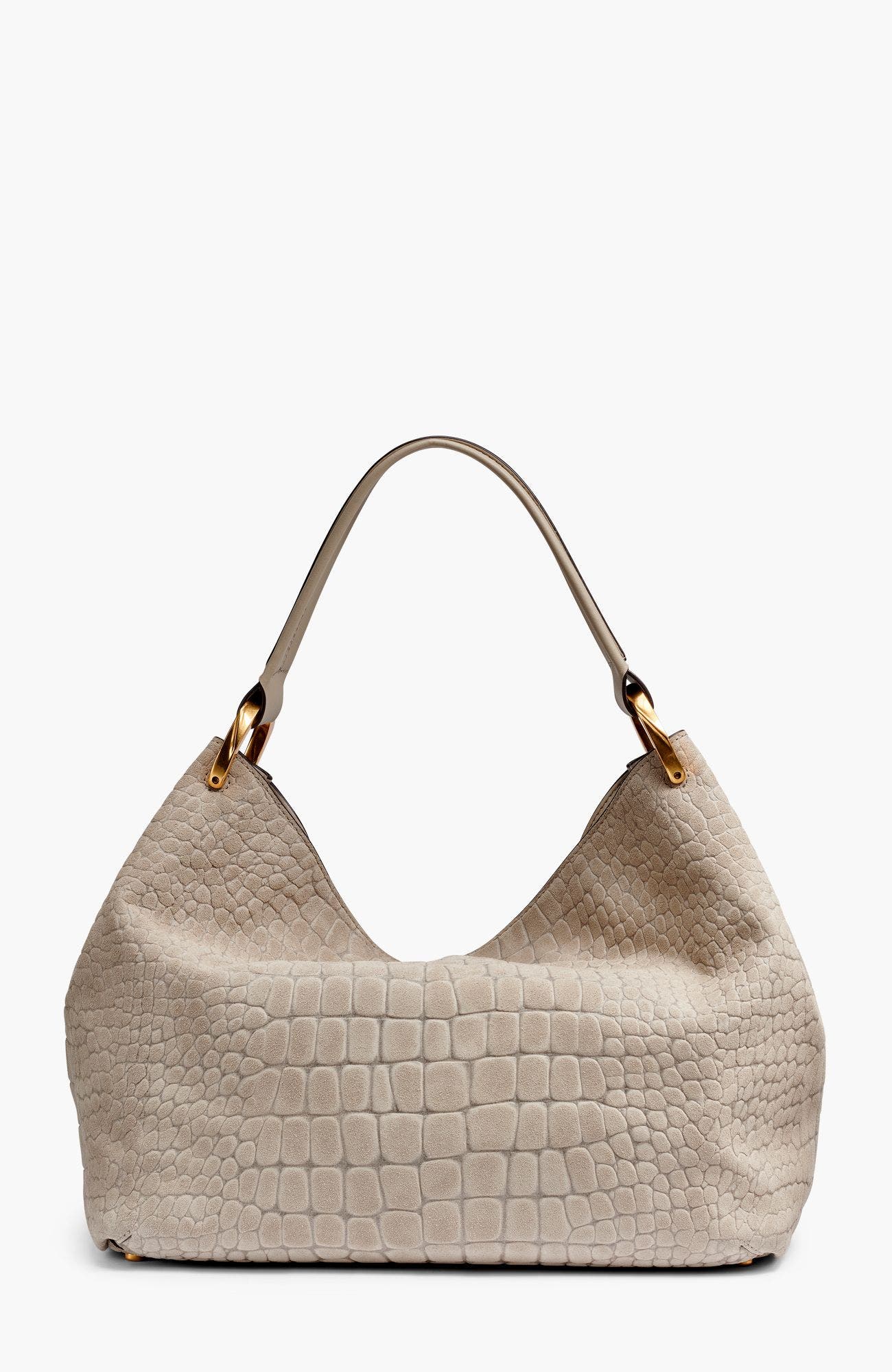 Glenwood Croc-Effect Suede Shoulder Bag, Alternate, color, Moth
