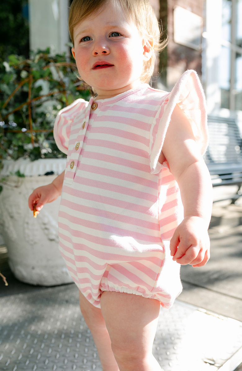 Little Paper Kids Hannah Bubble, Alternate, color, Pink / White Stripe
