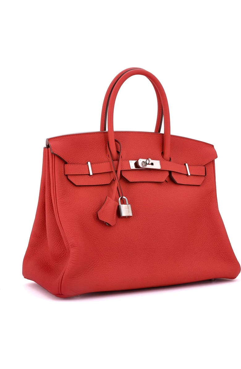 Pre-Owned Hermes Birkin Handbag Red Togo with Palladium Hardware 35, Alternate, color, Rouge Pivoine