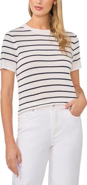 Halogen® Stripe Crewneck Sweater