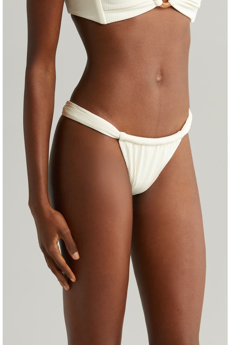 Sandra Rib Bikini Bottoms, Alternate, color, CREAM RIB