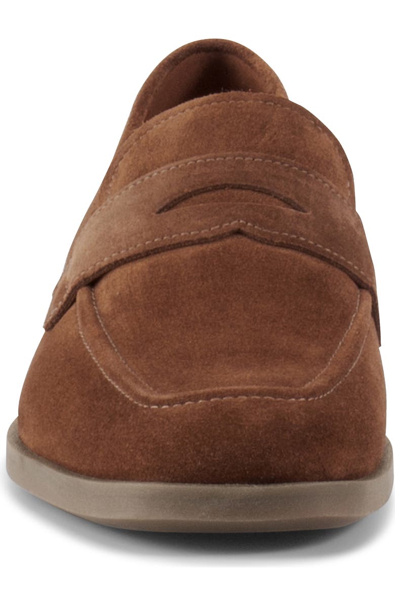 Vagabond Shoemakers Troy Square Toe Suede Penny Loafer, Alternate, color, Cocoa Brown