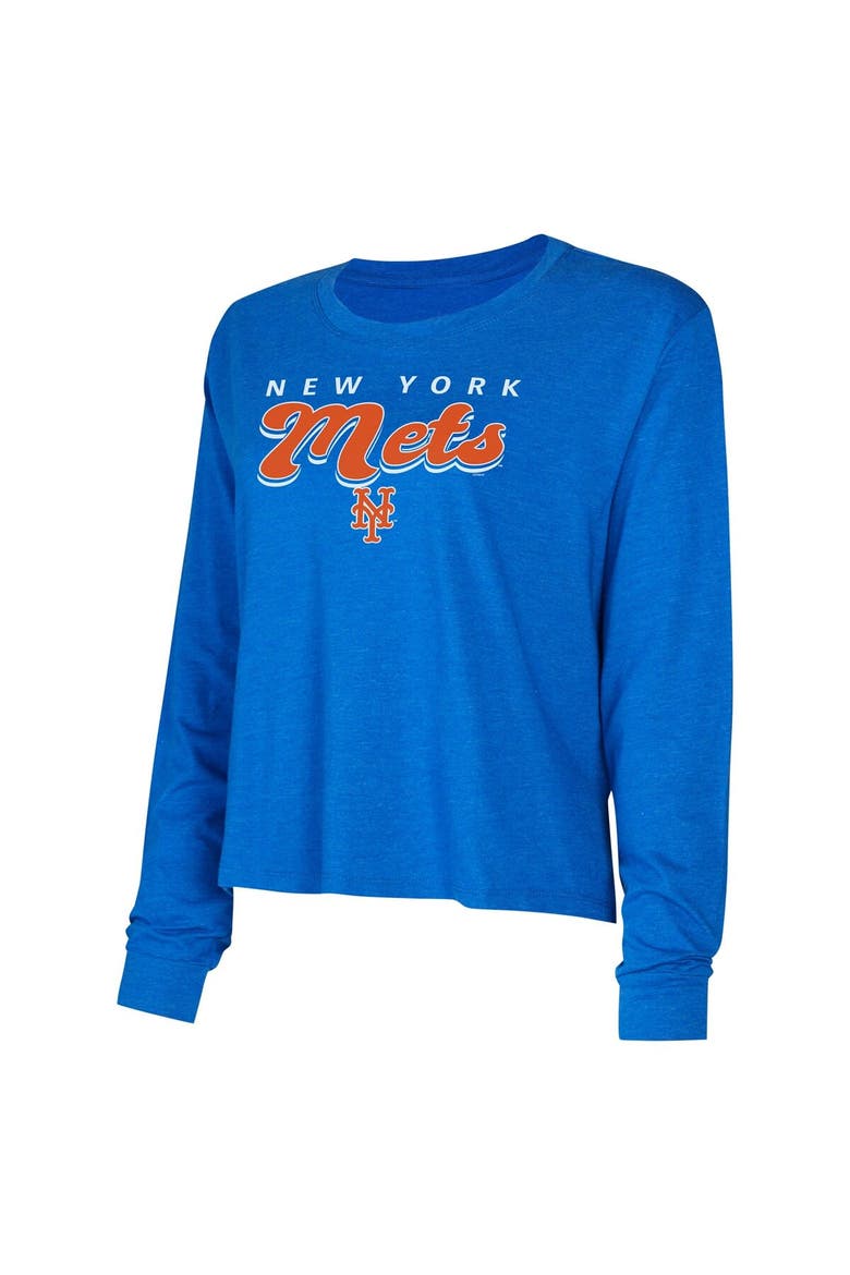 Women's Concepts Sport  Royal New York Mets Meter Knit Long Sleeve T-Shirt & Shorts Set, Alternate, color, Royal