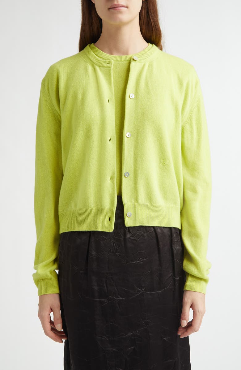 NACKIYÈ Seashell Cashmere Cardigan, Main, color, Pistache Dopey