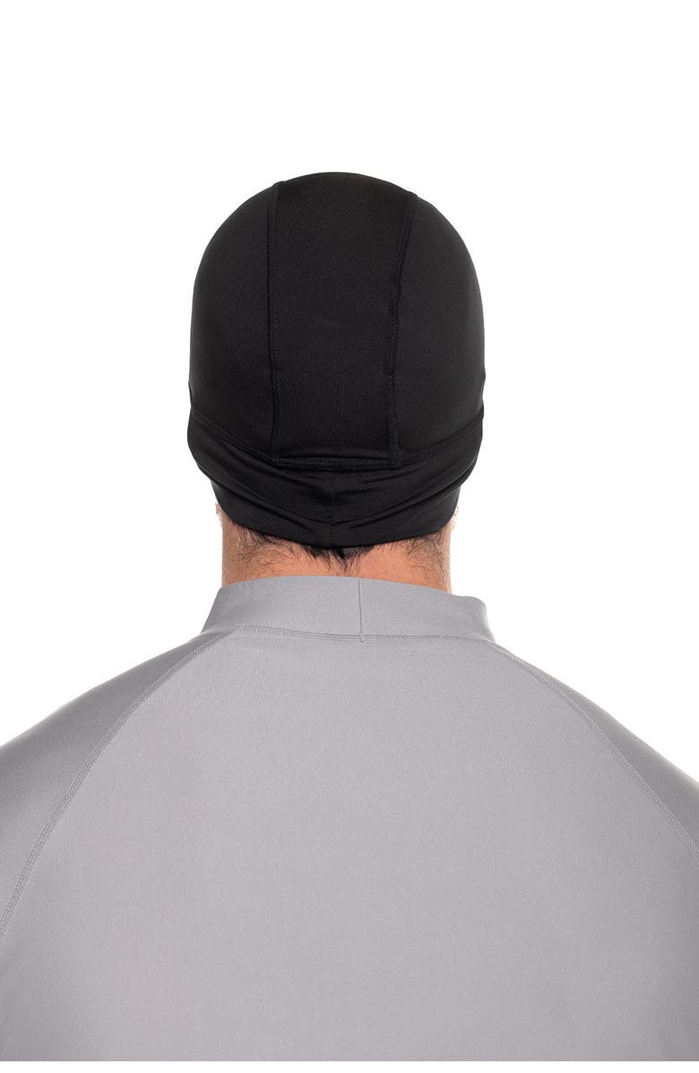 Coolibar Unisex Aqua Sun Skully Cap - UPF 50+ Sun Protection - LumaLeo, Alternate, color, Black