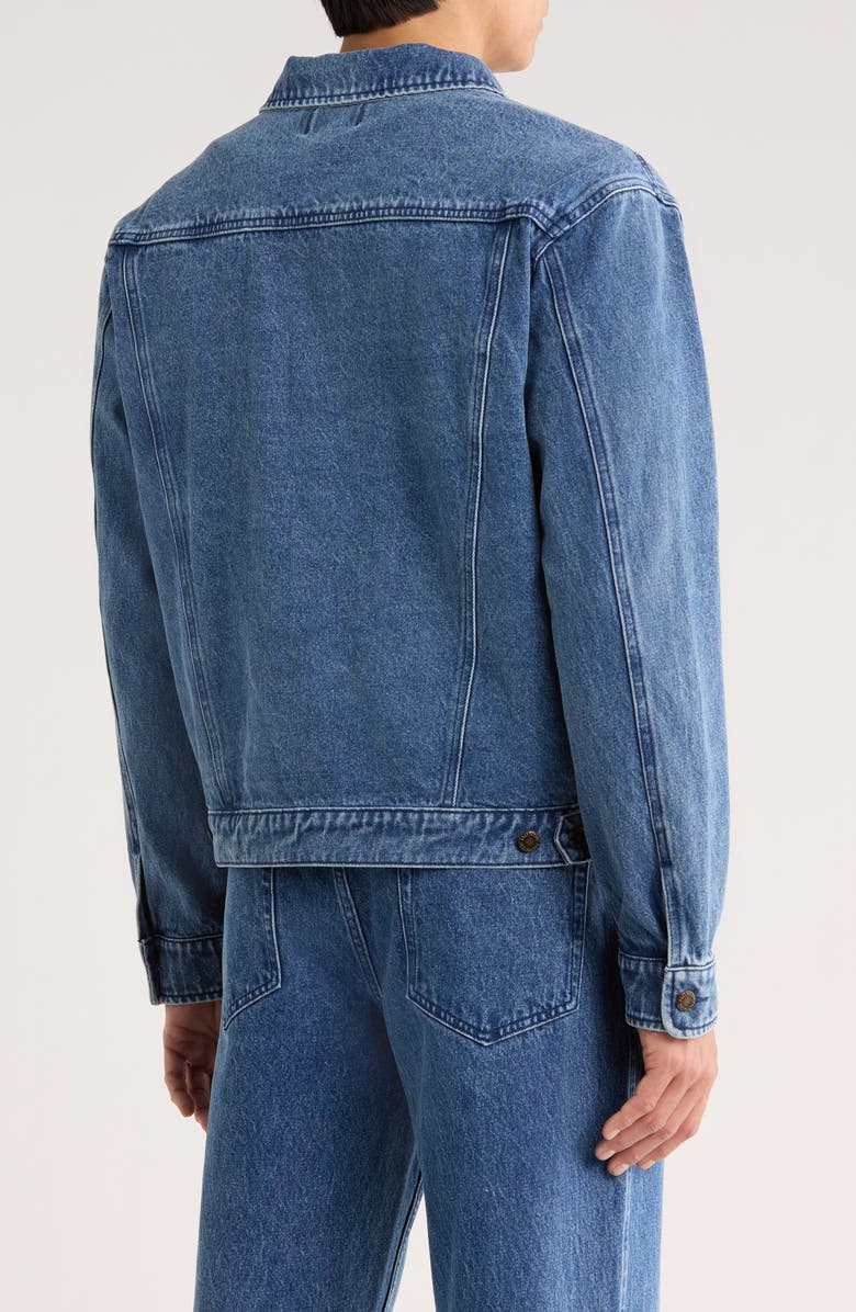 HONOR THE GIFT Washed Denim Trucker Jacket, Alternate, color, Indigo
