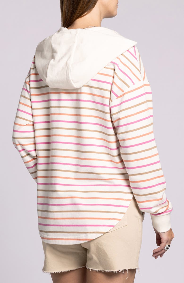 Thread & Supply Corinna Stripe Hoodie, Alternate, color, Fuchsia Multi