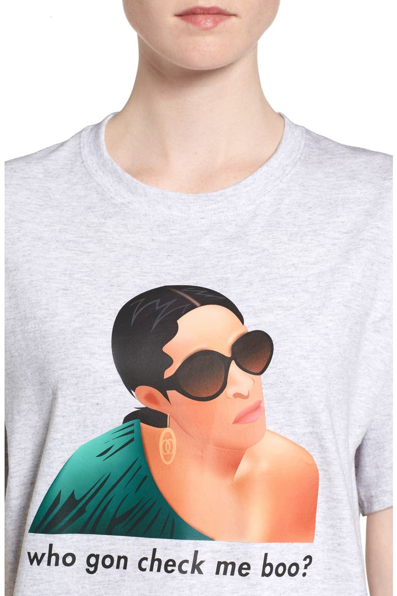 She by Shereè Who Gon' Check Me Boo Tee, Alternate, color, ASH
