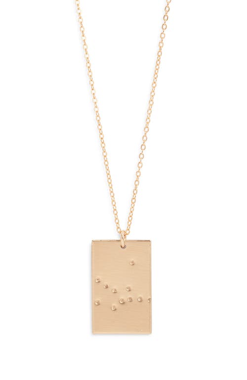 Set & Stones Zodiac Constellation Pendant Necklace in Gold /Virgo 