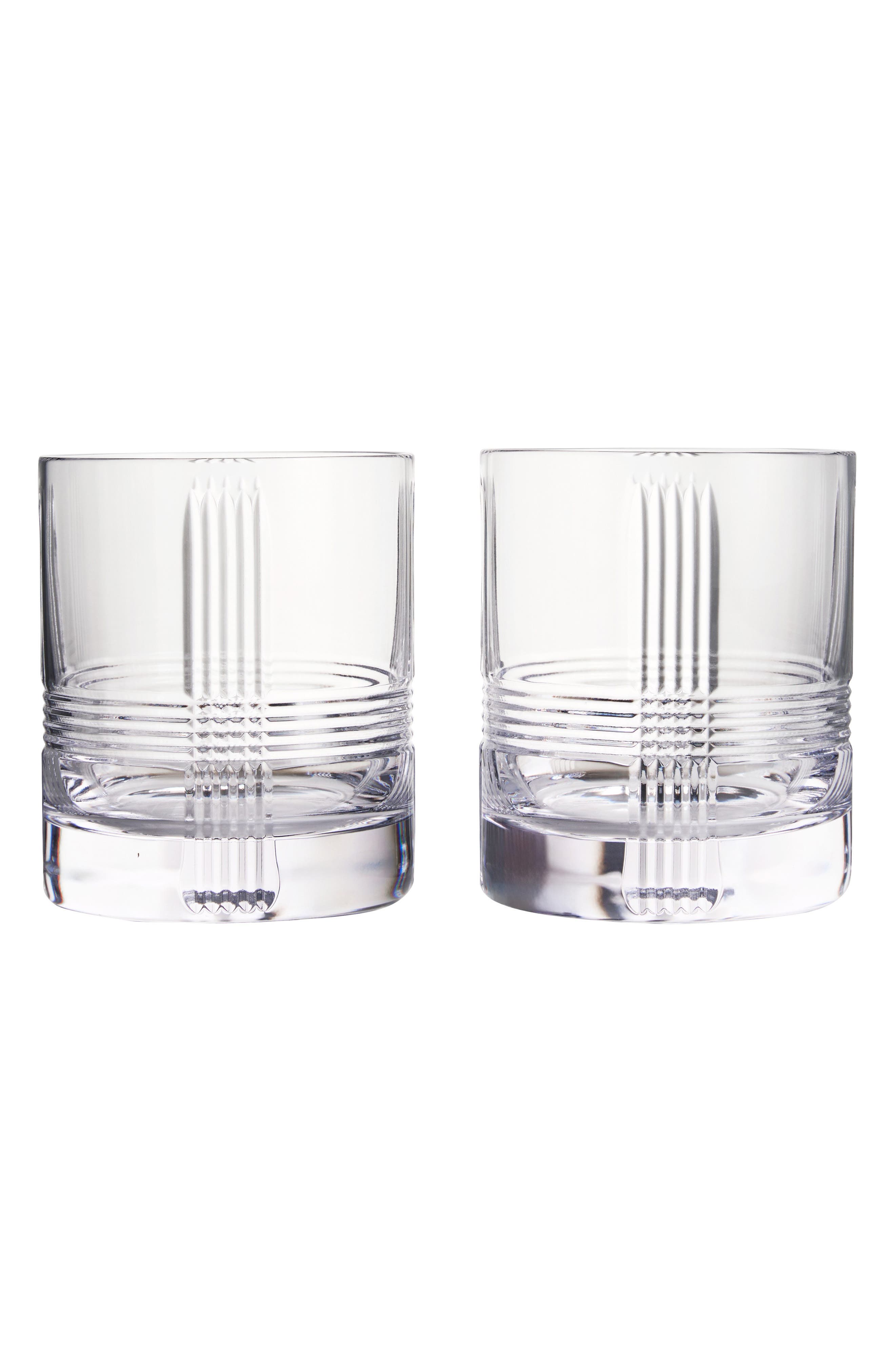 Waterford Marquis Vector Set of 2 Crystal Double Old Fashioned Glasses