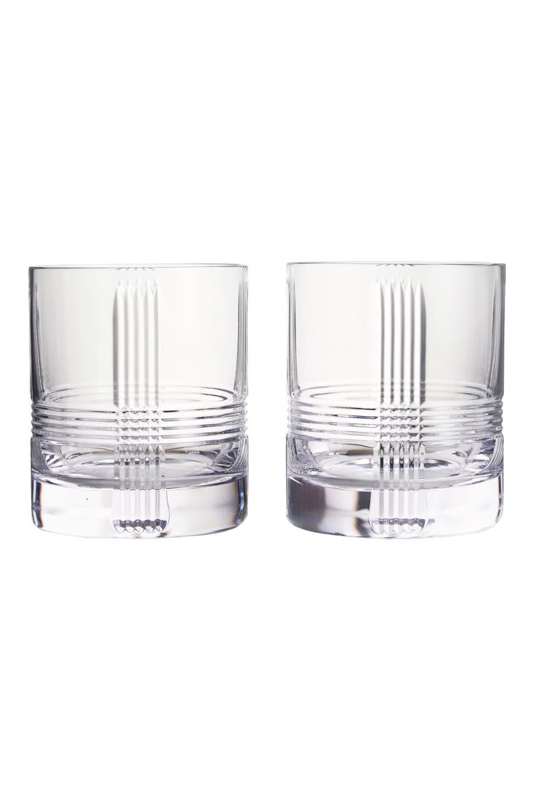 Marquis Vector Set of 2 Crystal Double Old Fashioned Glasses, Main, color, NONE