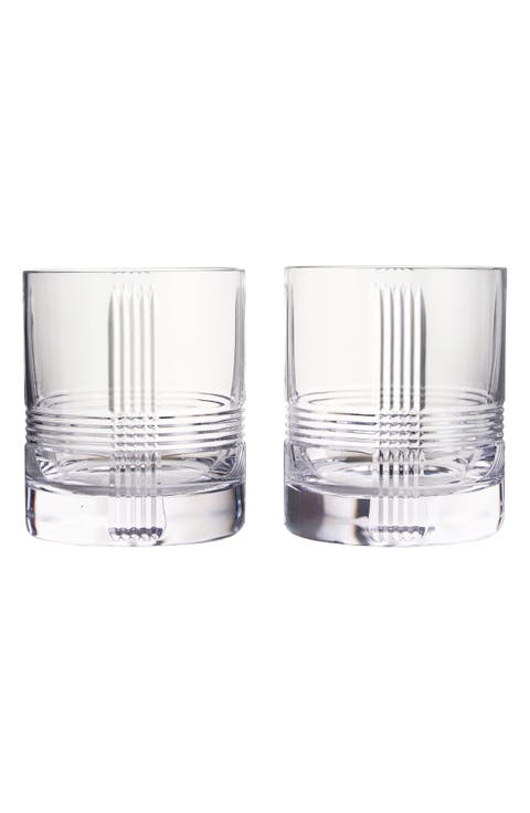 Marquis Vector Set of 2 Crystal Double Old Fashioned Glasses