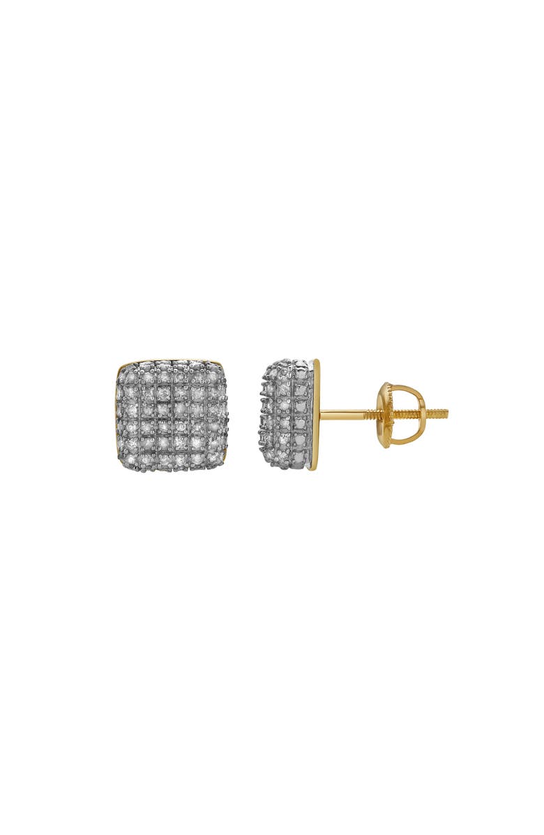 LuvMyJewelry Encanto 10K Yellow Gold Diamond Unisex Earrings - 0.25 Cts, Main, color, 