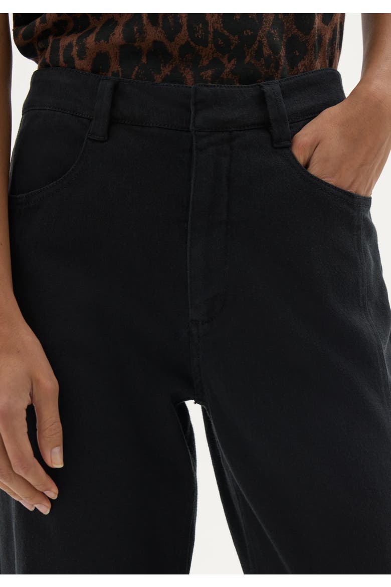 Cordi Warm Twill Barrel Leg Trousers, Alternate, color, Dark Charcoal