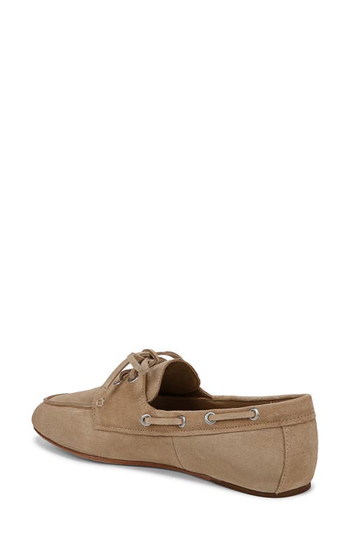 Vince Marin Suede Boat Loafers In Dune