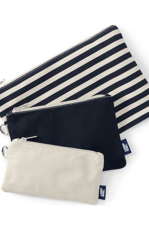 Zip Canvas Pouch 3 Pack
