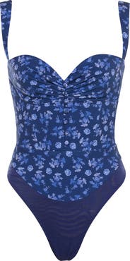 HOUSE OF CB Savia Floral Corset Bodysuit