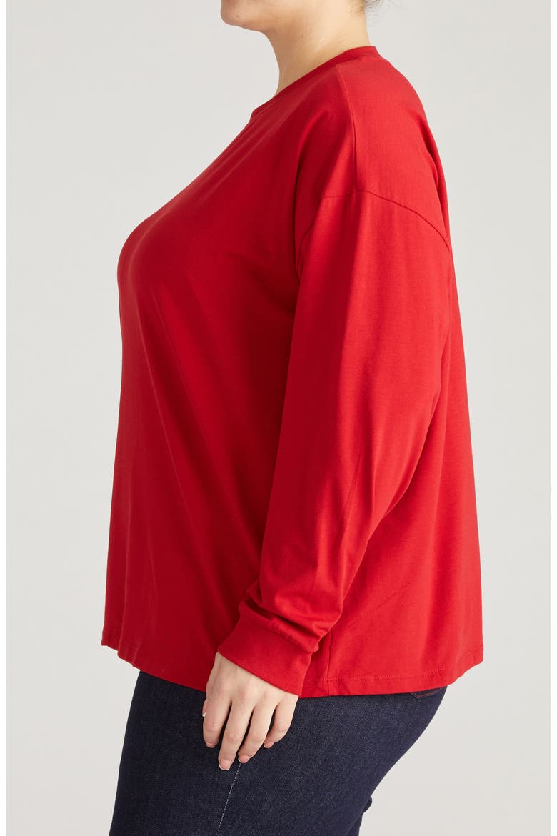 Drop Shoulder Top, Alternate, color, RUBY RED