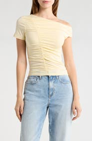 Elodie Ruched Asymmetric Top