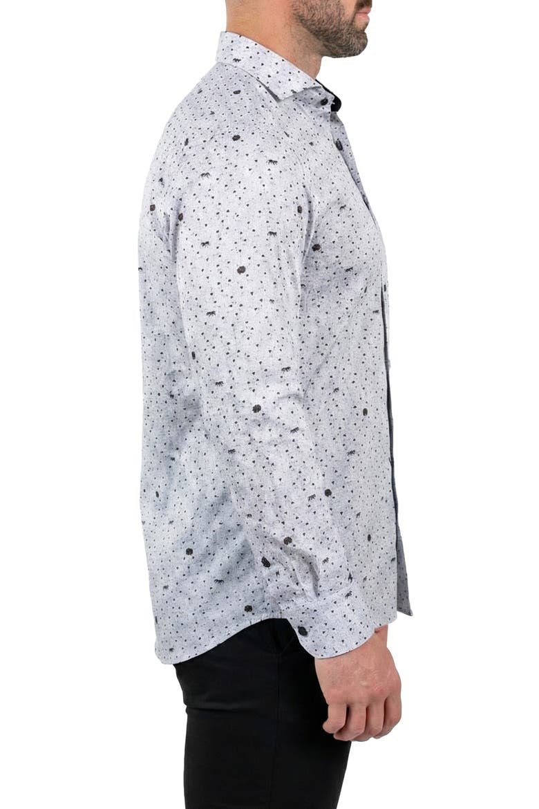 Einstein Cotton Long Sleeve Dress Shirt, Alternate, color, WHITE