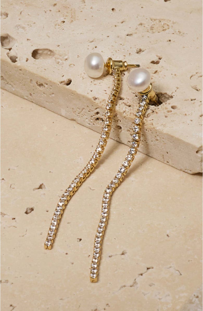 Untamed Petals Ventana Crystal Chain Earrings, Main, color, 