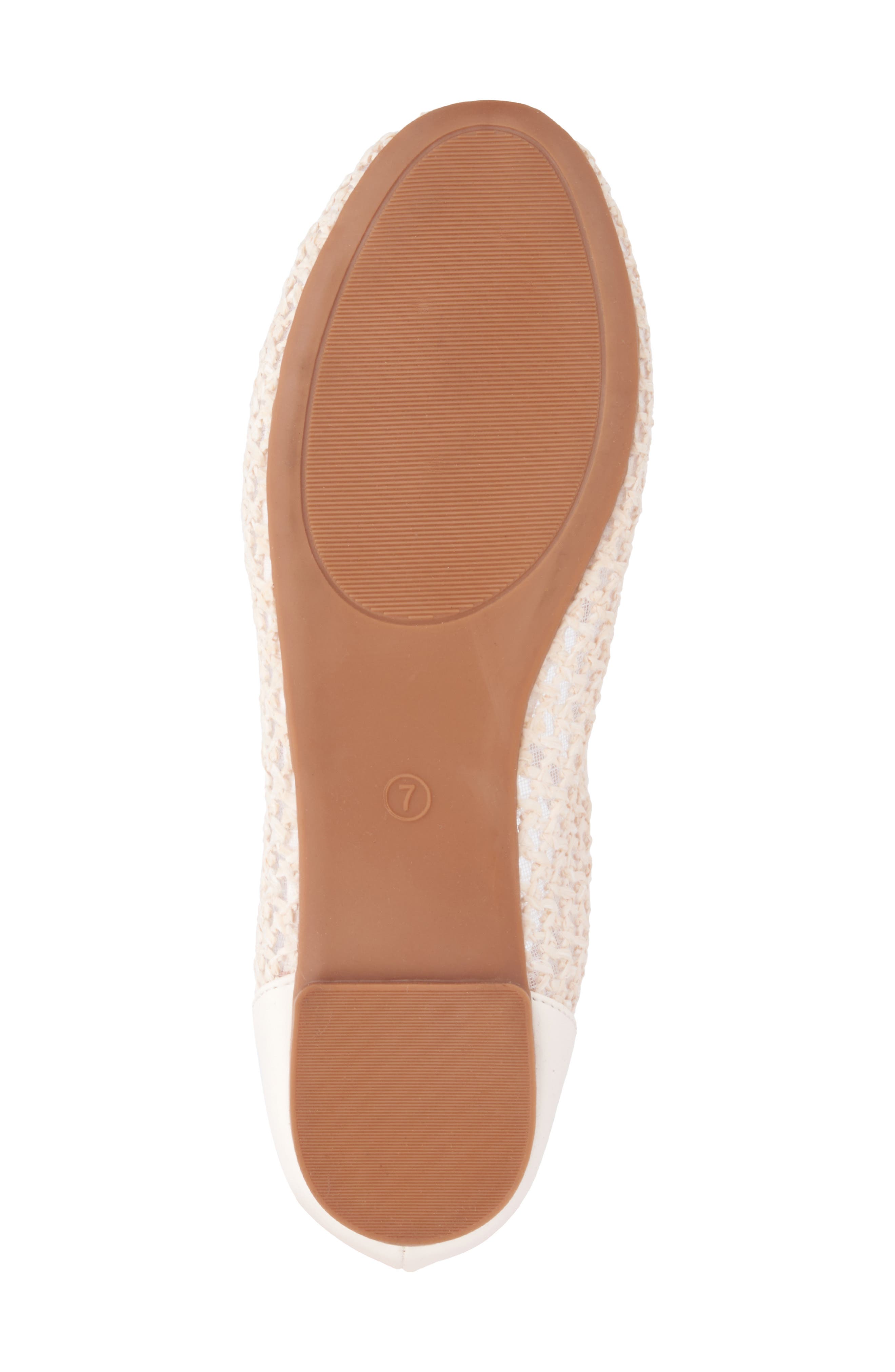 NEW YORK AND COMPANY Lara Woven Ballet Flat, Alternate, color, Bone