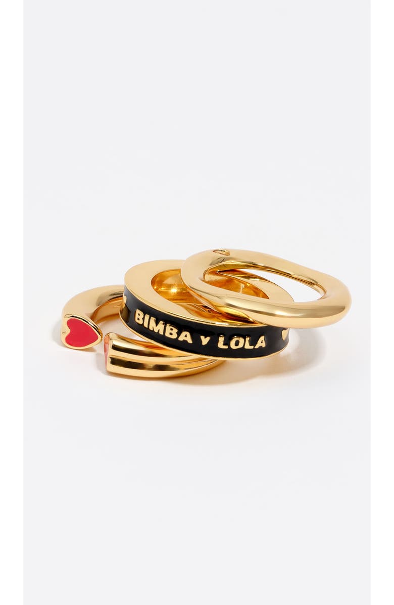 Bimba y Lola Triple Modular Ring, Alternate, color, Red