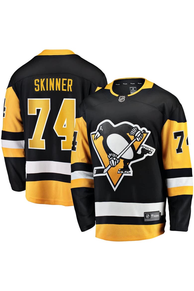 Men's Fanatics Stuart Skinner Black Pittsburgh Penguins Home Breakaway Jersey, Main, color, Black