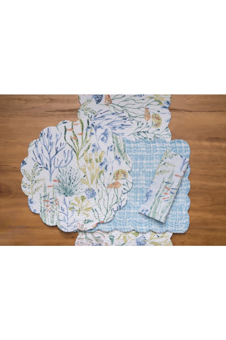 Coralie Sound Table Runner 14" x 51", Alternate, color, Green