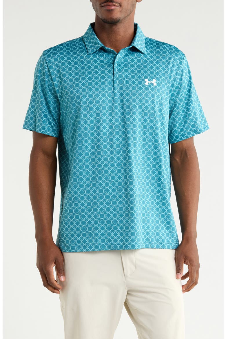 Matchplay Printed Performance Polo, Main, color, 467 BOUNDLESS BLUE