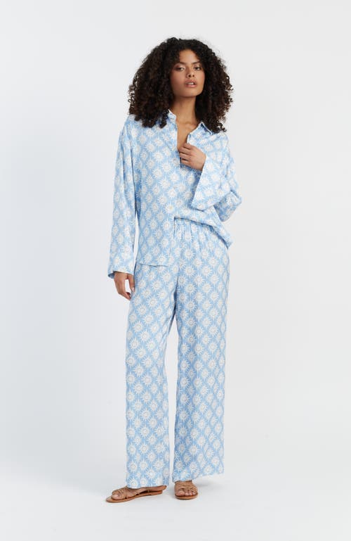 Chinti & Parker Sky-blue Laura Whitmore Paradise Trousers In Blue