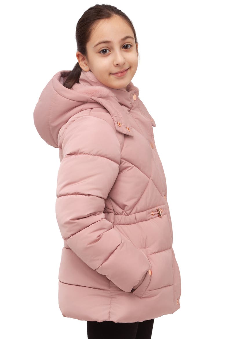 Kids' Timeless Quilted Coat, Alternate, color, Mauve