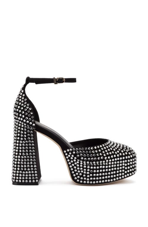 Larroude Larroudé Ari Crystal Pump In Black Suede