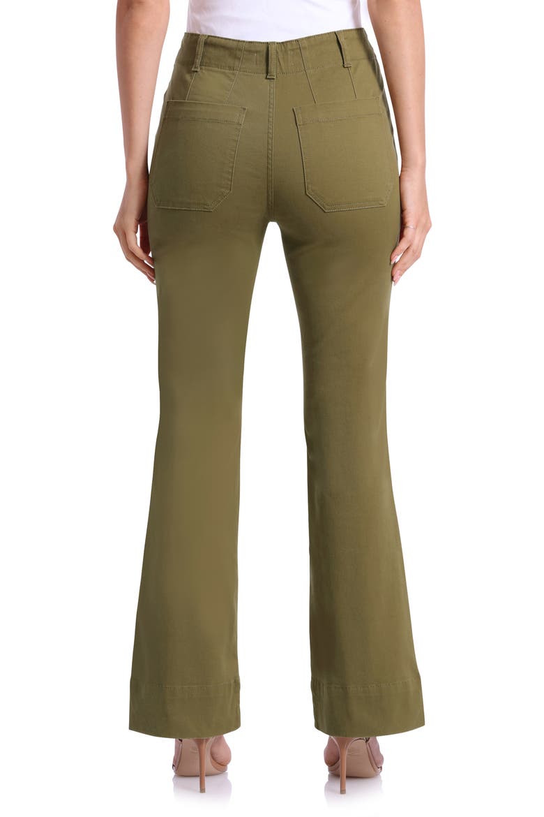 Stretch Cotton Flare Pants, Alternate, color, OLIVE