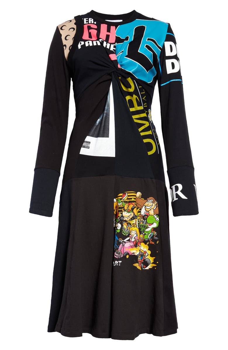 Marine Serre Regenerated Graphic Tees Dress, Alternate, color, 