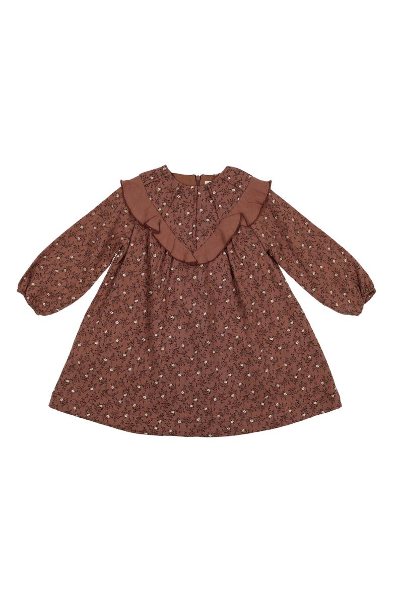 Manière Kids' Floral Ruffle Long Sleeve Dress, Main, color, 
