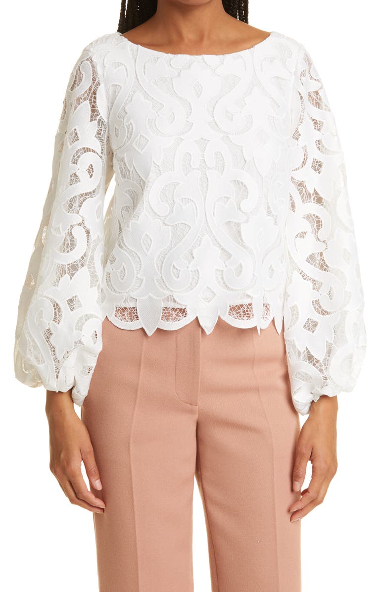Milly Beverly Lace Top, Main, color,