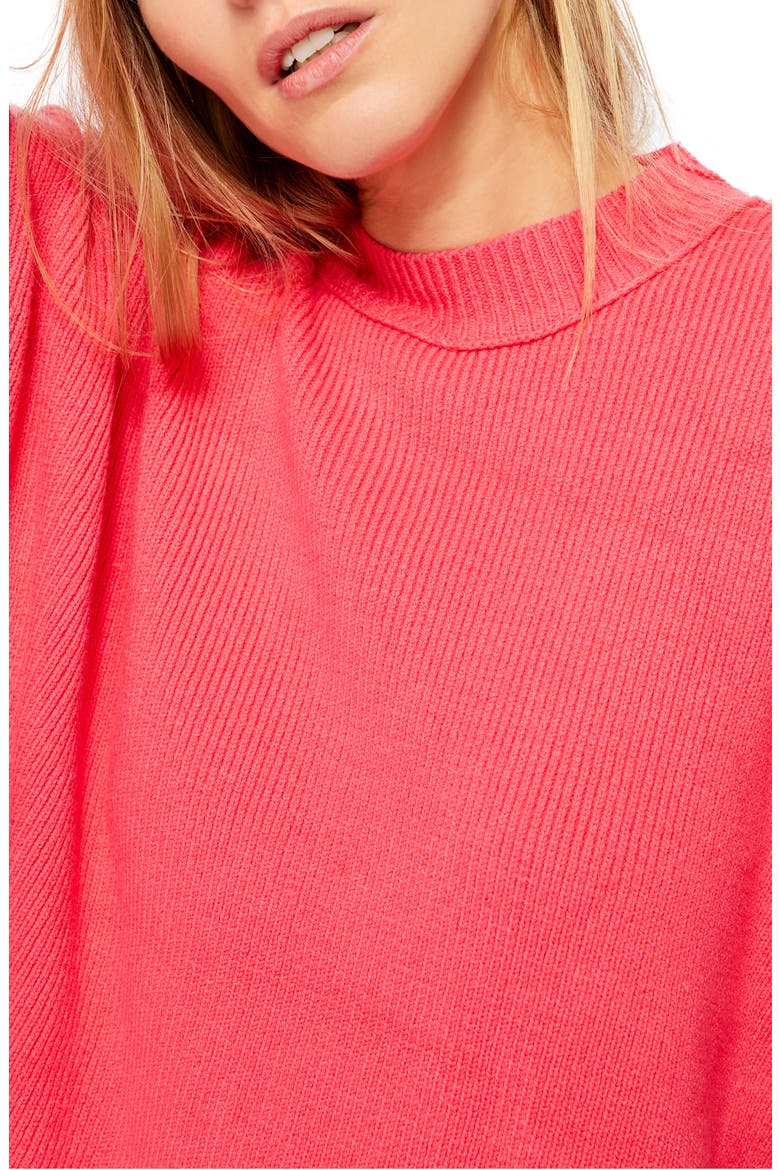 Easy Street Tunic Sweater, Alternate, color, HOT PINK