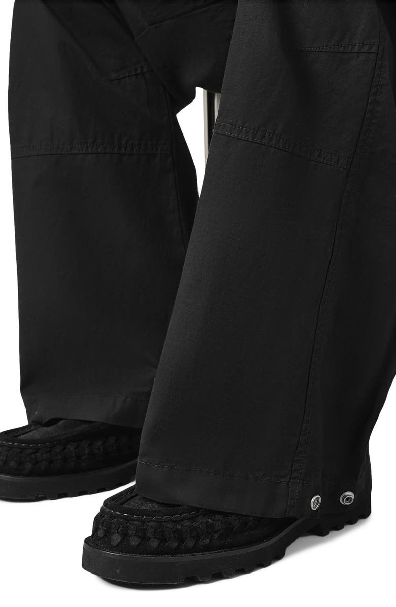 AllSaints Depot Oversize Cotton & Linen Pants, Alternate, color, 