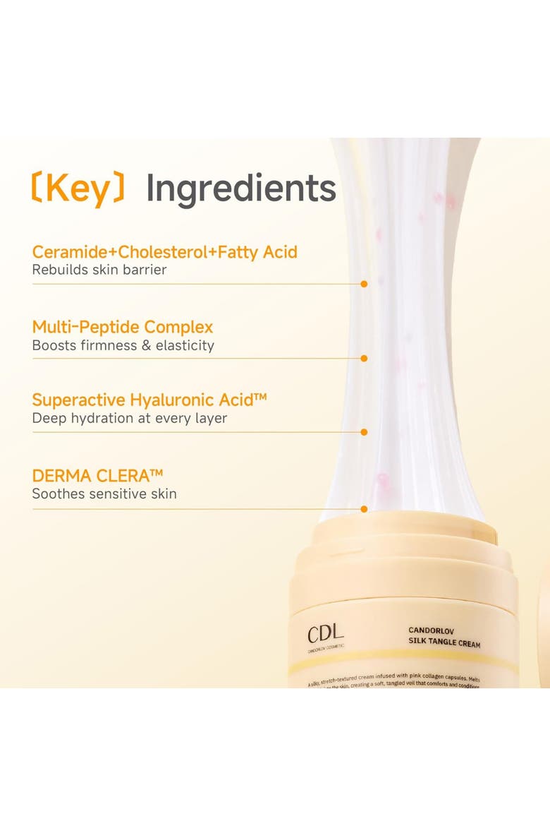 Face Cream Collagen Peptides Ceramide Silk Tangle Lifting 1.7 oz, Alternate, color, White