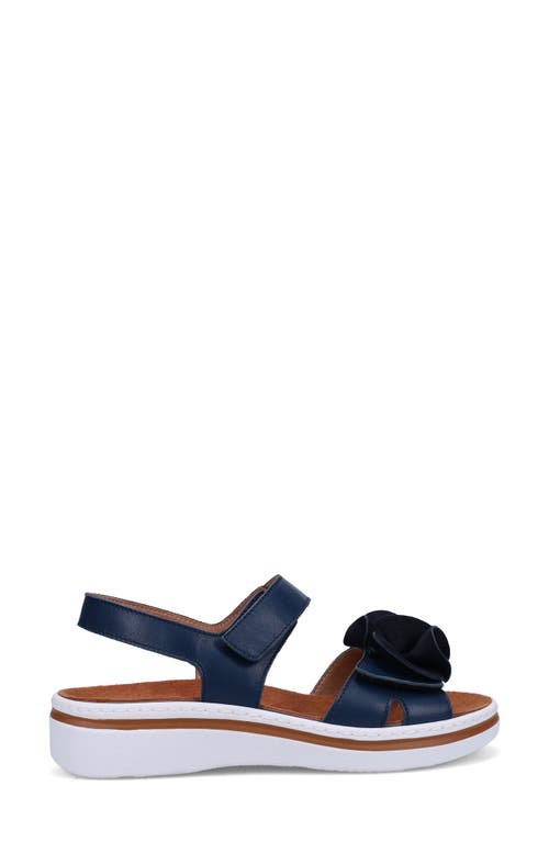 Ron White Frances Slingback Platform Wedge Sandal In French Navy
