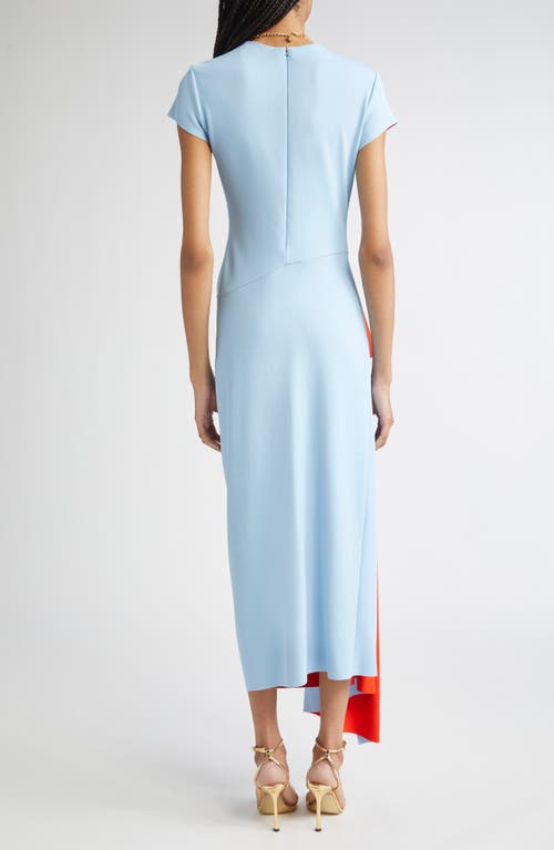 Oscar De La Renta Drape Front Double Face Jersey Dress