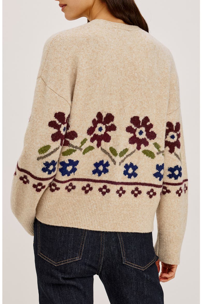 Saffron Floral Cardigan, Alternate, color, OAT FLORAL