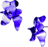 Sterling King Lotus Stud Earrings