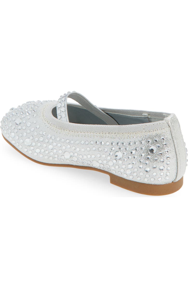 Nordstrom Kids' Kyleigh Sparkle Mary Jane Flat, Alternate, color, Silver Metallic